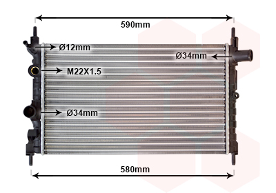 Radiateur Van Wezel 37002150