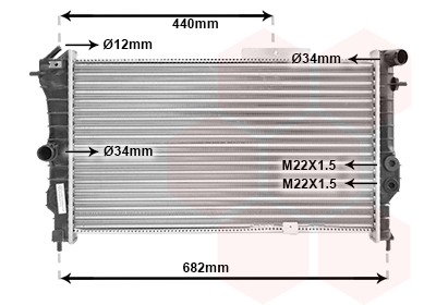 Radiateur Van Wezel 37002173