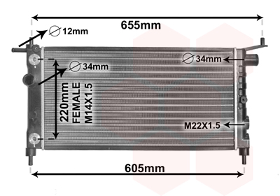 Radiateur Van Wezel 37002184