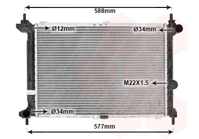 Radiateur Van Wezel 37002207