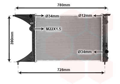 Radiateur Van Wezel 37002245