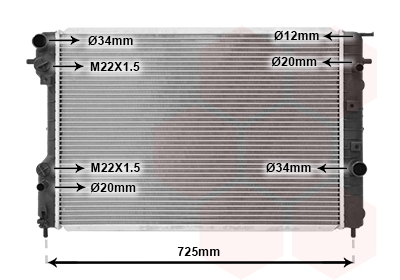 Radiateur Van Wezel 37002247