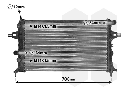 Radiateur Van Wezel 37002254