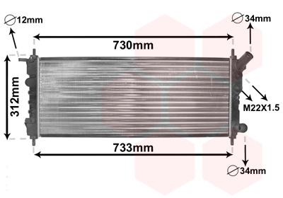 Radiateur Van Wezel 37002263