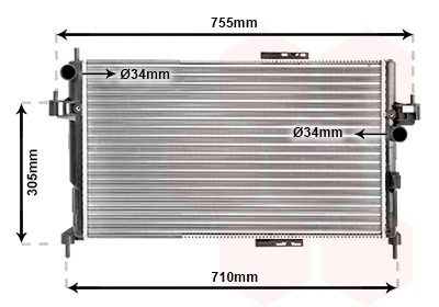 Radiateur Van Wezel 37002305