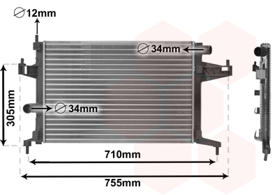 Radiateur Van Wezel 37002306