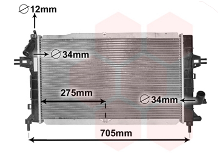 Radiateur Van Wezel 37002364