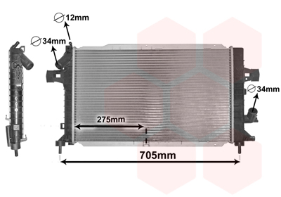 Radiateur Van Wezel 37002383