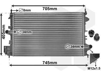 Radiateur Van Wezel 37002462