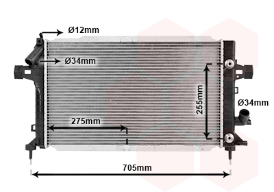 Radiateur Van Wezel 37002467