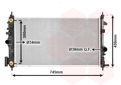 Radiateur Van Wezel 37002473