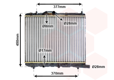 Radiateur Van Wezel 37002590