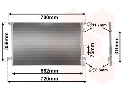 Airco condensor Van Wezel 37005333