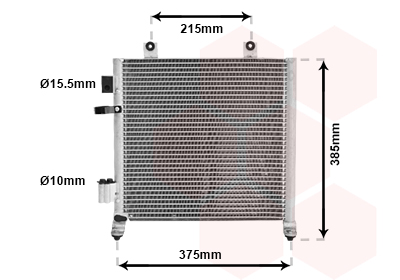 Airco condensor Van Wezel 37005342