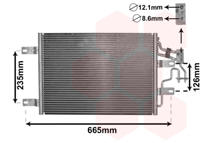 Airco condensor Van Wezel 37005394