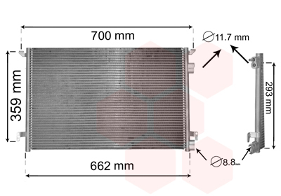 Airco condensor Van Wezel 37005397