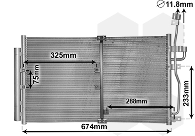 Airco condensor Van Wezel 37005425