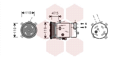 Airco compressor Van Wezel 3700K277