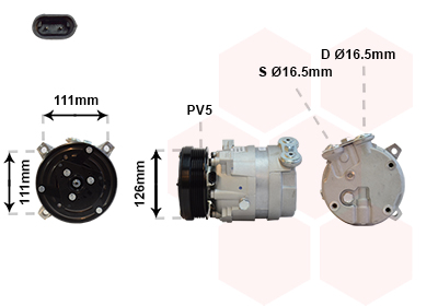 Airco compressor Van Wezel 3700K280