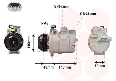 Airco compressor Van Wezel 3700K356