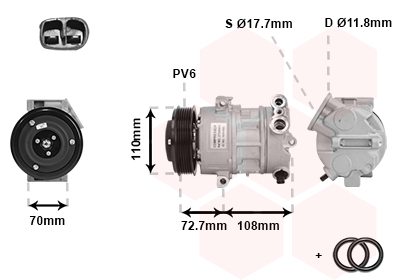 Van Wezel Airco compressor 3700K419