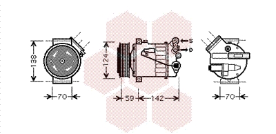 Airco compressor Van Wezel 3700K450