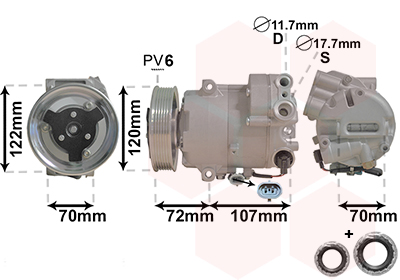 Van Wezel Airco compressor 3700K595