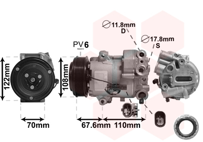 Van Wezel Airco compressor 3700K605