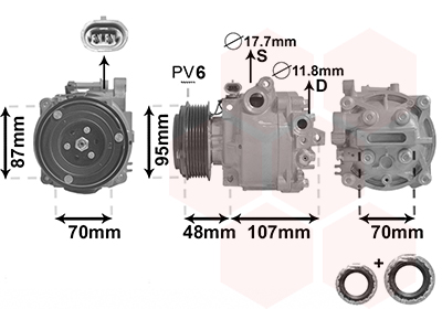 Van Wezel Airco compressor 3700K659