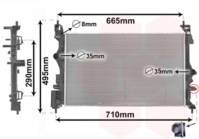 Radiateur Van Wezel 37012716