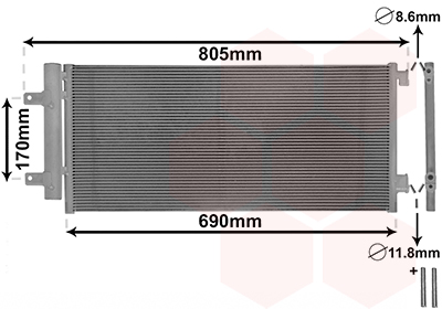 Airco condensor Van Wezel 37015705