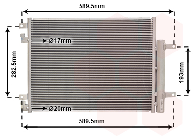 Airco condensor Van Wezel 37015707