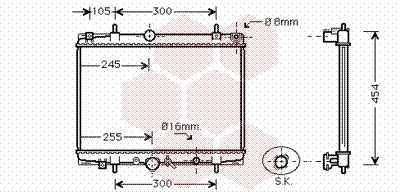 Radiateur Van Wezel 40002200