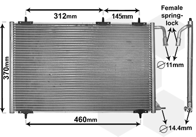 Airco condensor Van Wezel 40005257