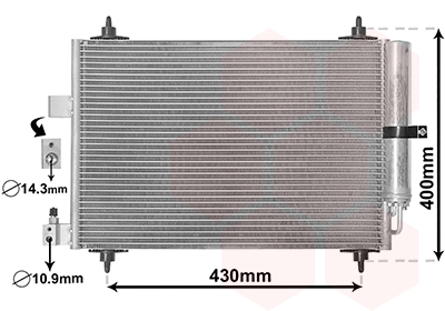 Airco condensor Van Wezel 40005286