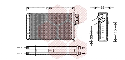 Kachelradiateur Van Wezel 40006172