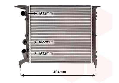 Radiateur Van Wezel 43002042