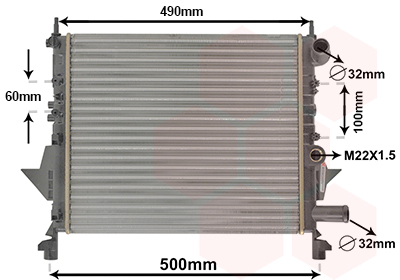 Radiateur Van Wezel 43002206