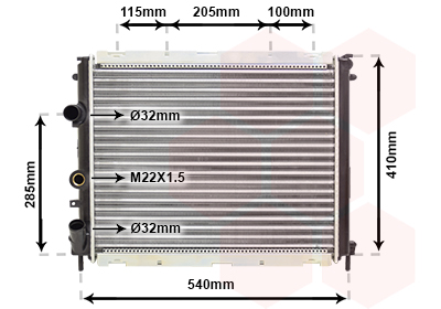 Radiateur Van Wezel 43002231