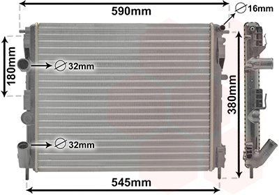 Radiateur Van Wezel 43002272