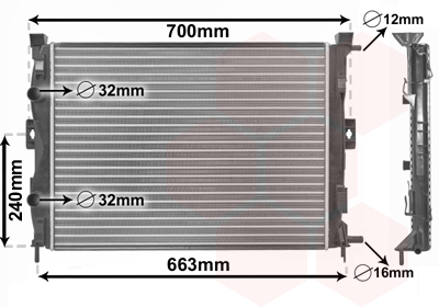 Radiateur Van Wezel 43002306