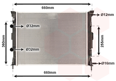 Radiateur Van Wezel 43002308