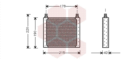 Oliekoeler motorolie Van Wezel 43003146