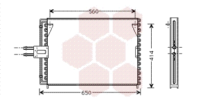 Airco condensor Van Wezel 43005189