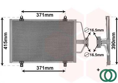 Airco condensor IR PLUS Van Wezel 43005201