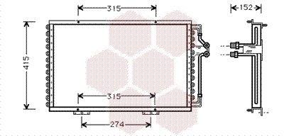 Airco condensor Van Wezel 43005214