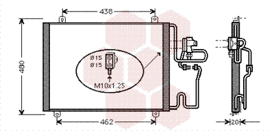 Airco condensor Van Wezel 43005247