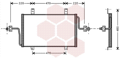 Airco condensor Van Wezel 43005279