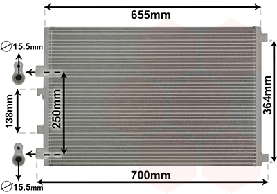 Airco condensor Van Wezel 43005422