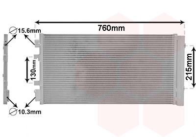 Airco condensor Van Wezel 43005483